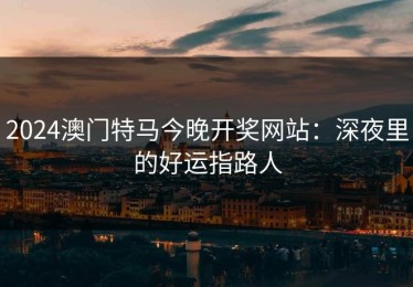 2024澳门特马今晚开奖网站：深夜里的好运指路人