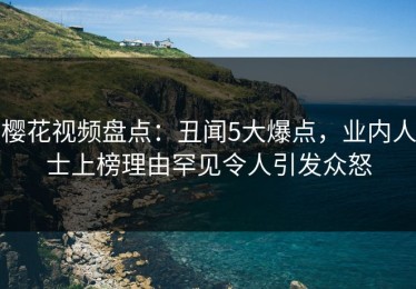 樱花视频盘点：丑闻5大爆点，业内人士上榜理由罕见令人引发众怒