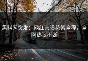 黑料网突发：网红亲曝花絮全程，全网热议不断