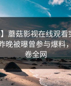 【爆料】蘑菇影视在线观看突发：神秘人在昨晚被曝曾参与爆料，曝光席卷全网